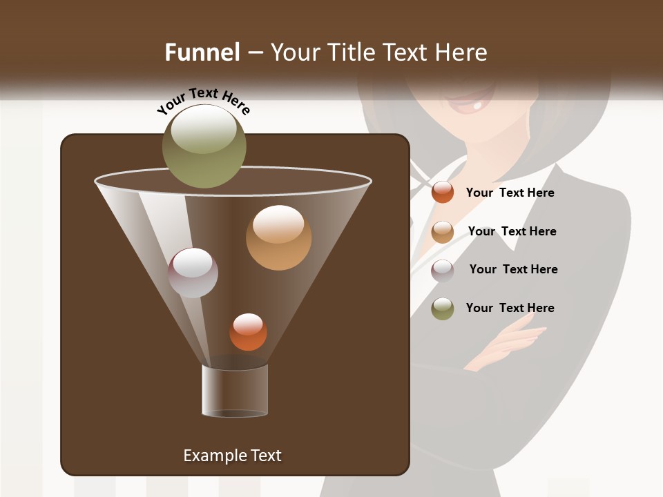 A Woman In A Business Suit Standing With Her Arms Crossed PowerPoint Template