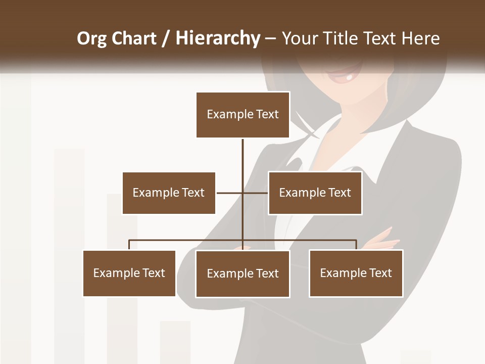 A Woman In A Business Suit Standing With Her Arms Crossed PowerPoint Template