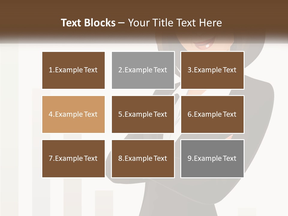 A Woman In A Business Suit Standing With Her Arms Crossed PowerPoint Template