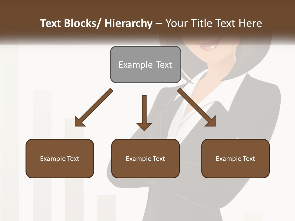A Woman In A Business Suit Standing With Her Arms Crossed PowerPoint Template