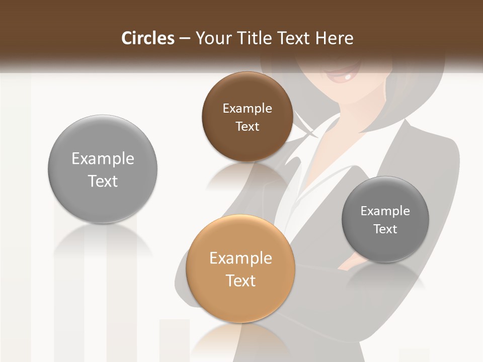 A Woman In A Business Suit Standing With Her Arms Crossed PowerPoint Template