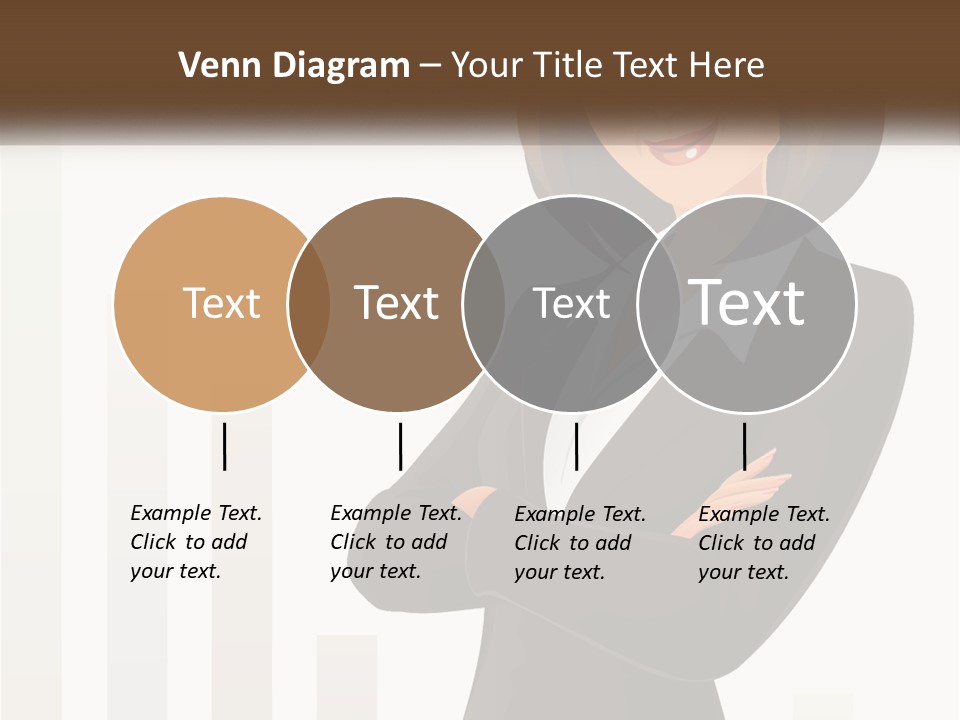 A Woman In A Business Suit Standing With Her Arms Crossed PowerPoint Template