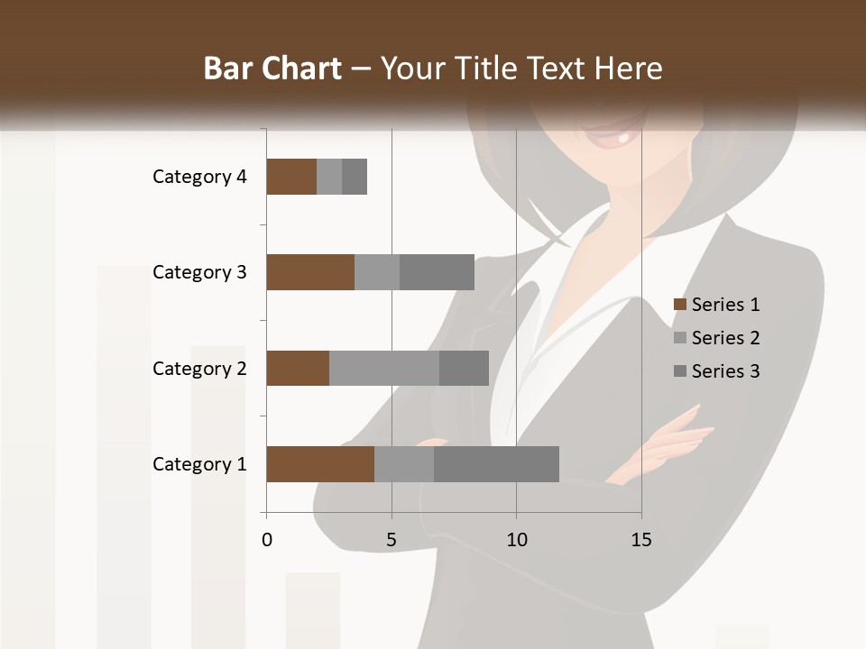 A Woman In A Business Suit Standing With Her Arms Crossed PowerPoint Template