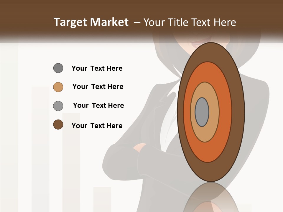 A Woman In A Business Suit Standing With Her Arms Crossed PowerPoint Template