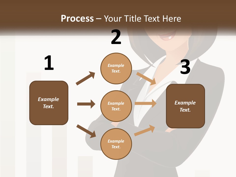 A Woman In A Business Suit Standing With Her Arms Crossed PowerPoint Template