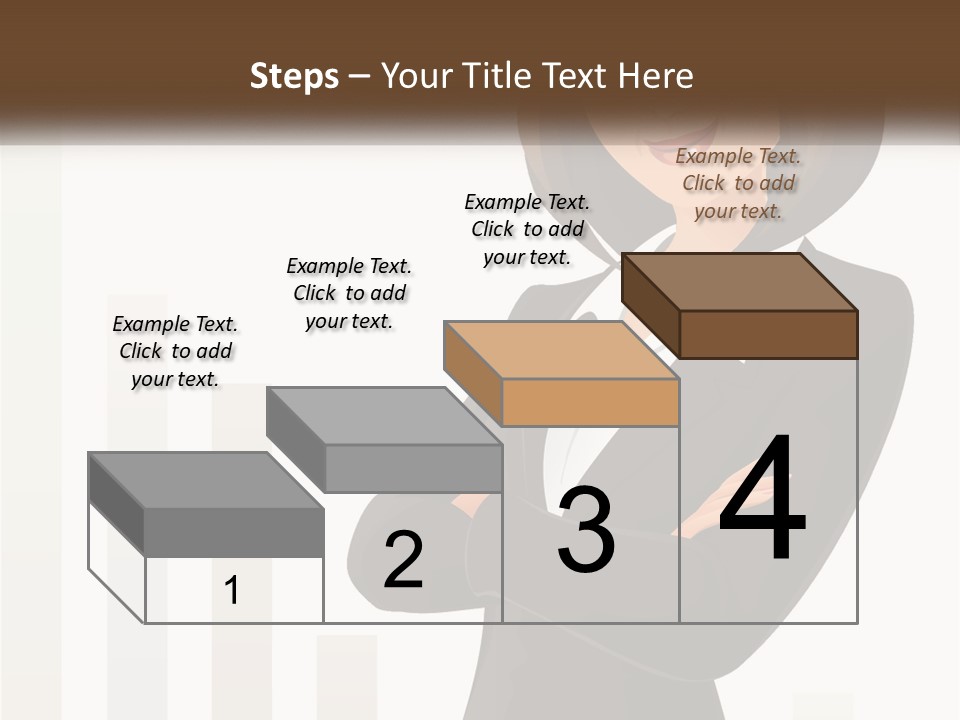 A Woman In A Business Suit Standing With Her Arms Crossed PowerPoint Template