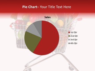 A Shopping Cart Full Of Fresh Fruits And Vegetables PowerPoint Template