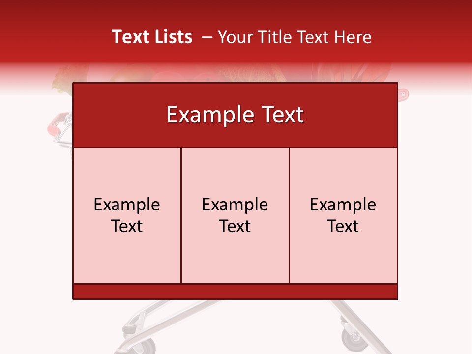 A Shopping Cart Full Of Fresh Fruits And Vegetables PowerPoint Template