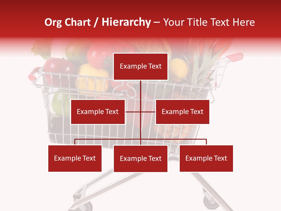 A Shopping Cart Full Of Fresh Fruits And Vegetables PowerPoint Template