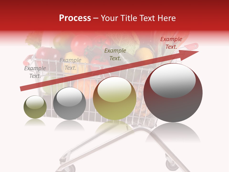 A Shopping Cart Full Of Fresh Fruits And Vegetables PowerPoint Template