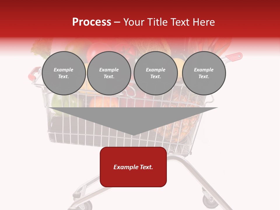 A Shopping Cart Full Of Fresh Fruits And Vegetables PowerPoint Template
