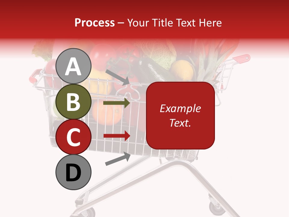 A Shopping Cart Full Of Fresh Fruits And Vegetables PowerPoint Template
