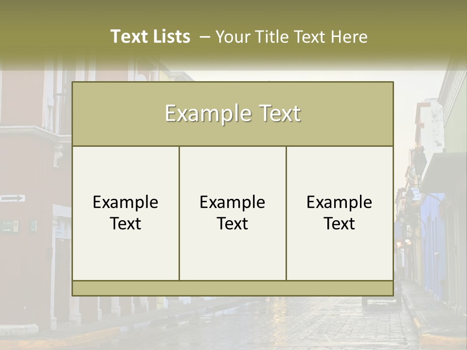 A Row Of Colorful Buildings On A City Street PowerPoint Template