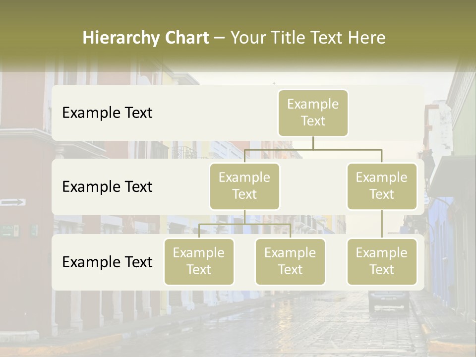 A Row Of Colorful Buildings On A City Street PowerPoint Template