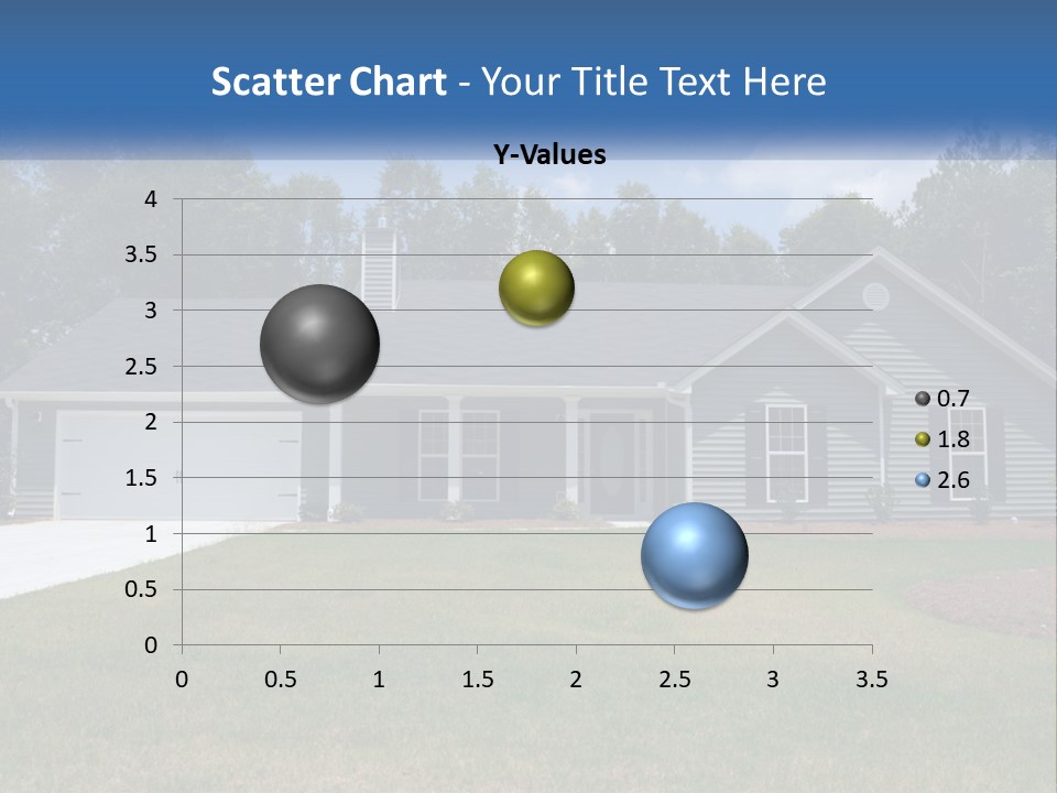 A House With A Blue Sign In Front Of It PowerPoint Template