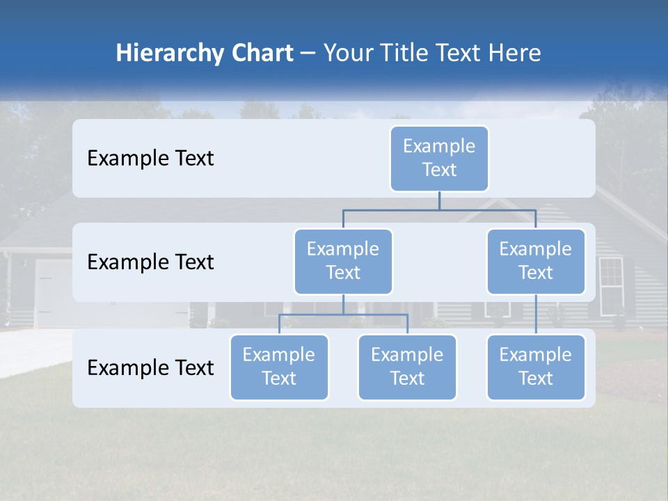 A House With A Blue Sign In Front Of It PowerPoint Template
