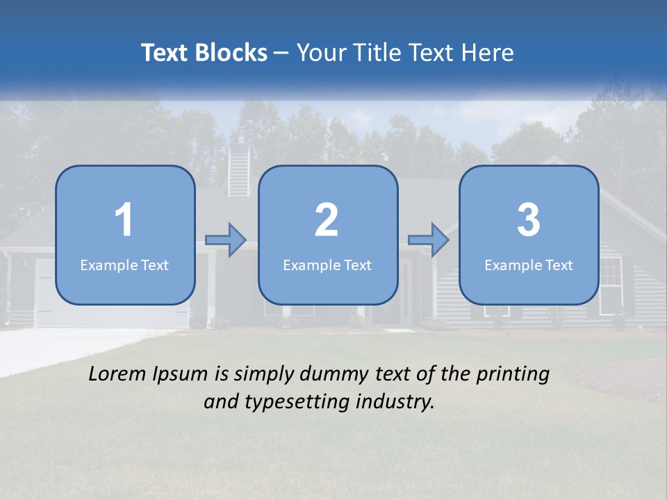 A House With A Blue Sign In Front Of It PowerPoint Template