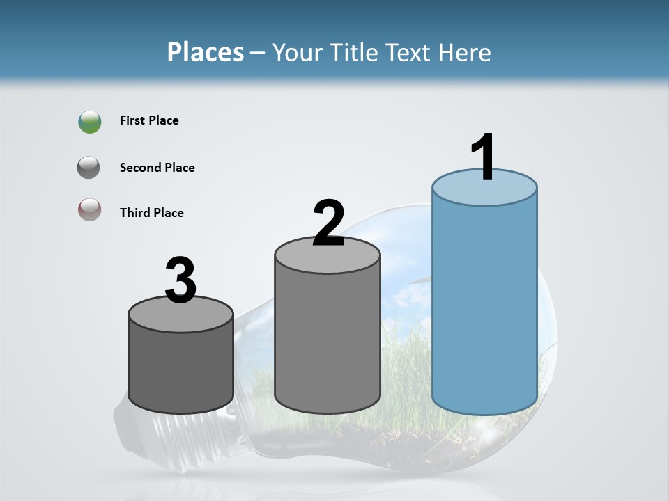 A Light Bulb With Grass Inside Of It PowerPoint Template