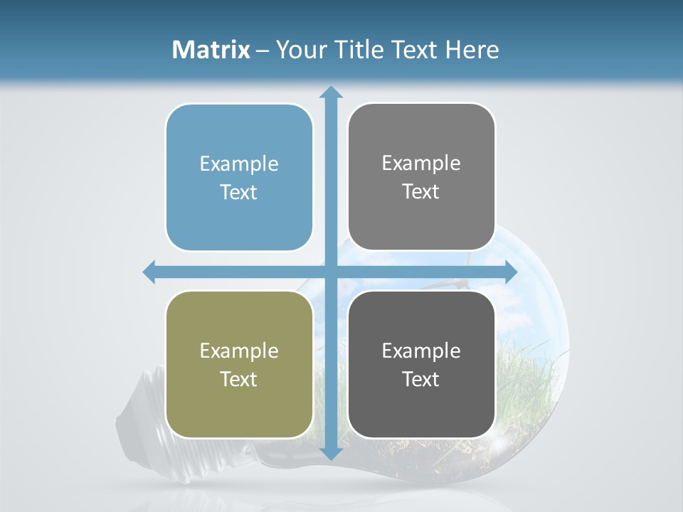 A Light Bulb With Grass Inside Of It PowerPoint Template