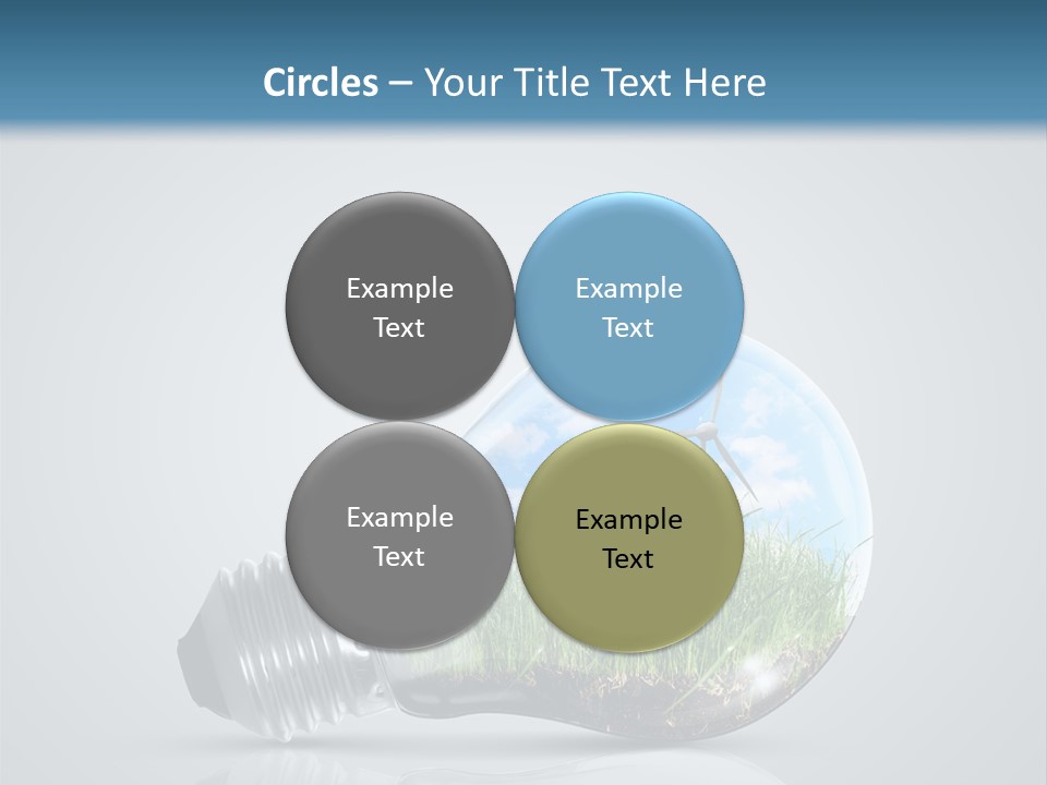 A Light Bulb With Grass Inside Of It PowerPoint Template