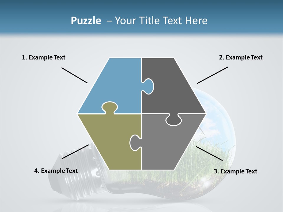 A Light Bulb With Grass Inside Of It PowerPoint Template