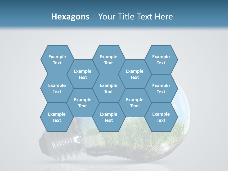 A Light Bulb With Grass Inside Of It PowerPoint Template