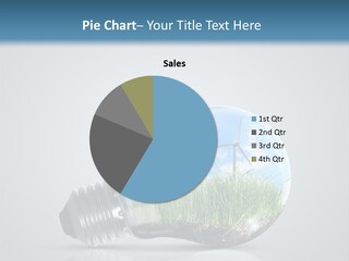 A Light Bulb With Grass Inside Of It PowerPoint Template