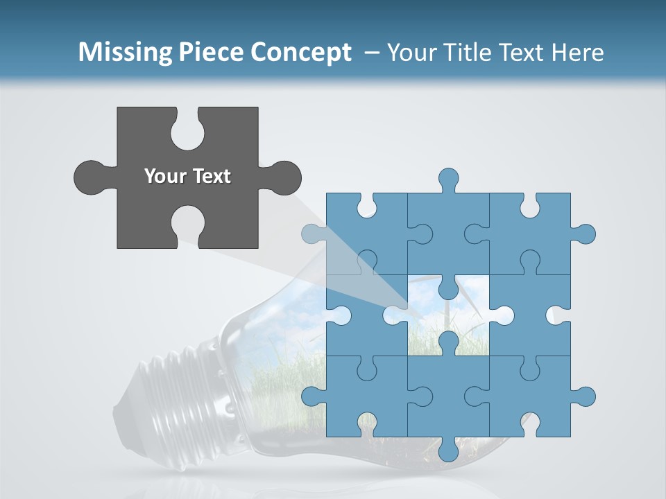 A Light Bulb With Grass Inside Of It PowerPoint Template