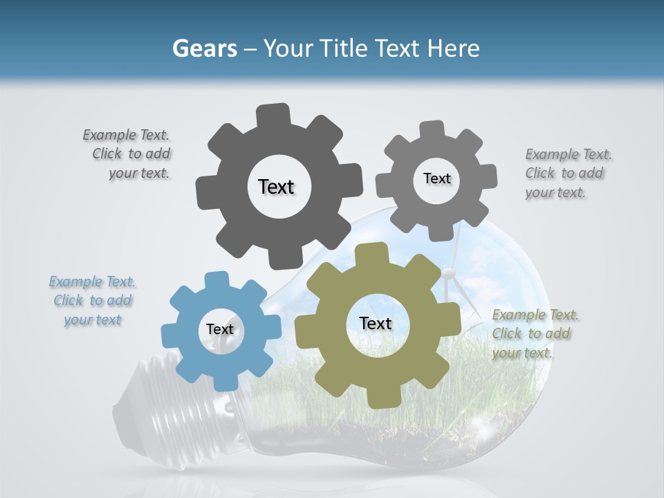 A Light Bulb With Grass Inside Of It PowerPoint Template