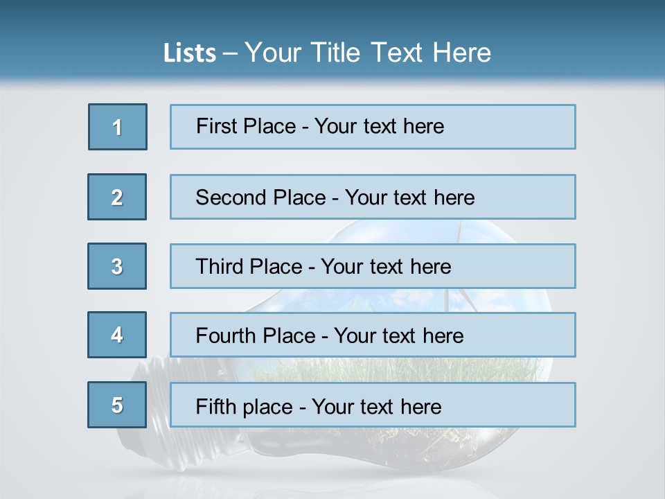 A Light Bulb With Grass Inside Of It PowerPoint Template