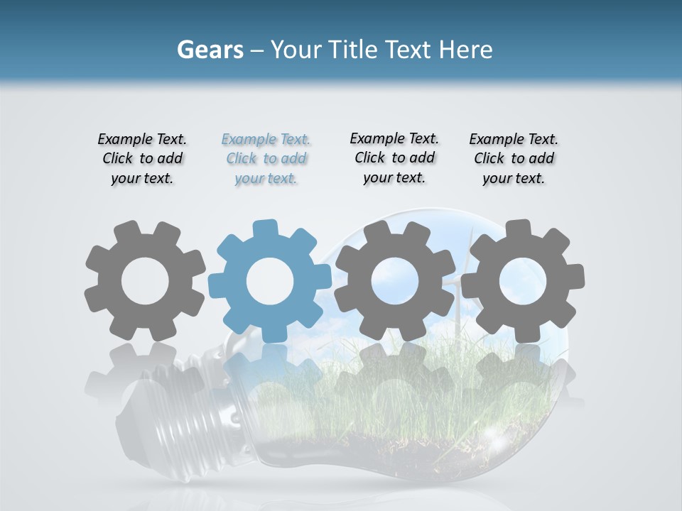 A Light Bulb With Grass Inside Of It PowerPoint Template