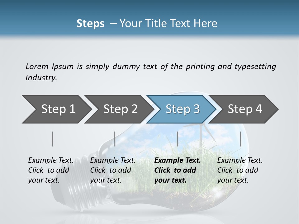 A Light Bulb With Grass Inside Of It PowerPoint Template