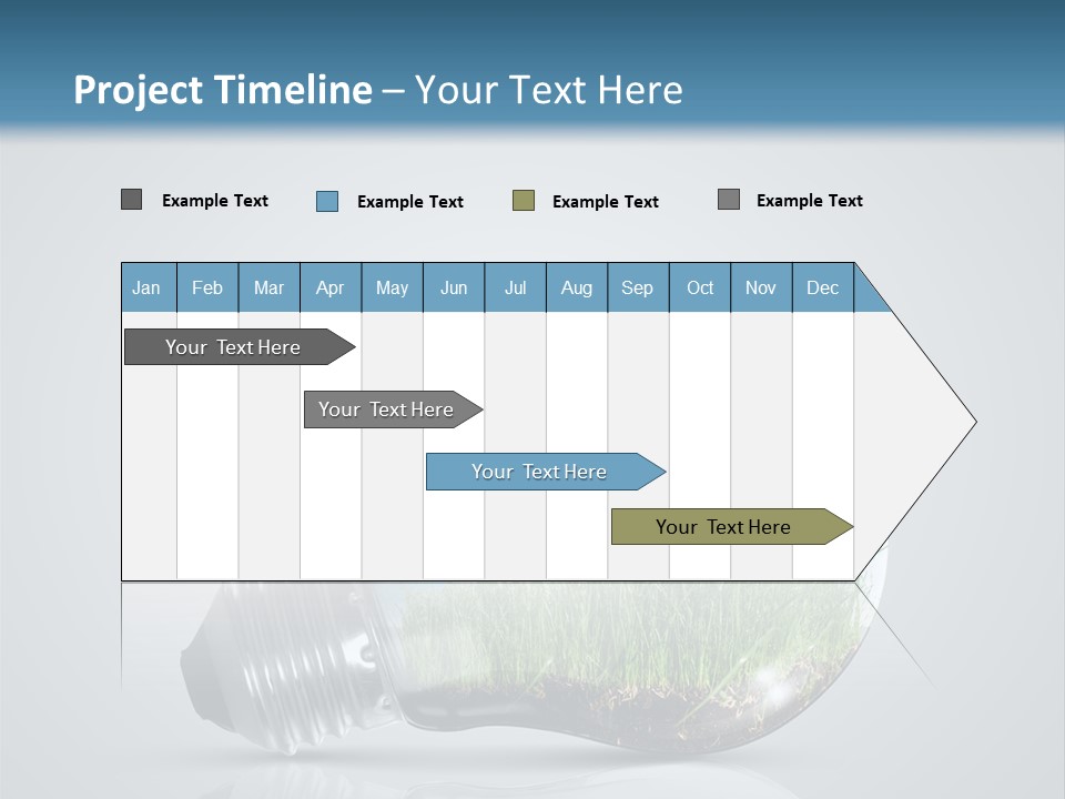 A Light Bulb With Grass Inside Of It PowerPoint Template