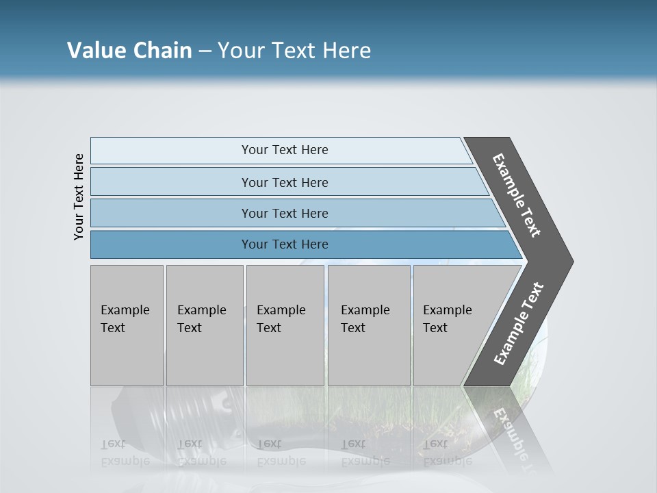 A Light Bulb With Grass Inside Of It PowerPoint Template