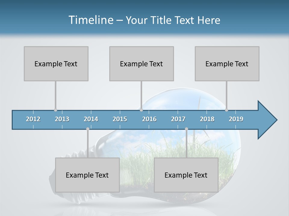 A Light Bulb With Grass Inside Of It PowerPoint Template