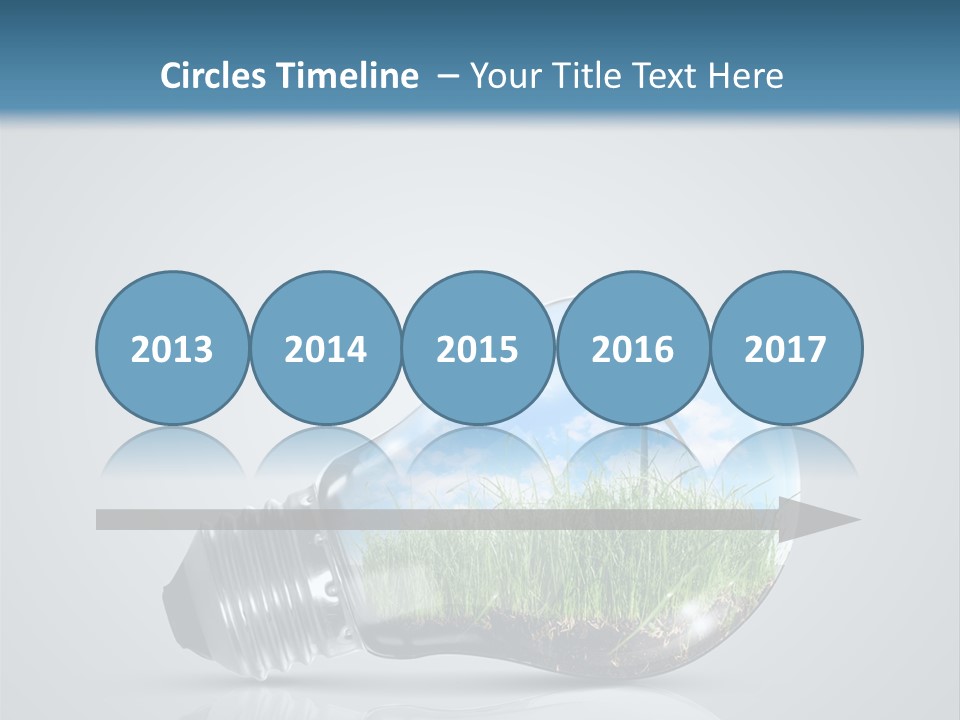 A Light Bulb With Grass Inside Of It PowerPoint Template