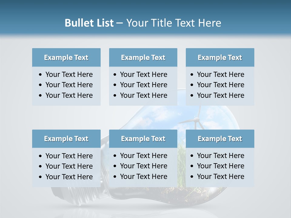 A Light Bulb With Grass Inside Of It PowerPoint Template