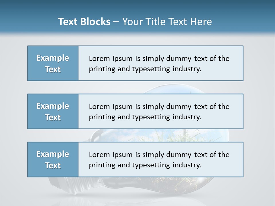 A Light Bulb With Grass Inside Of It PowerPoint Template