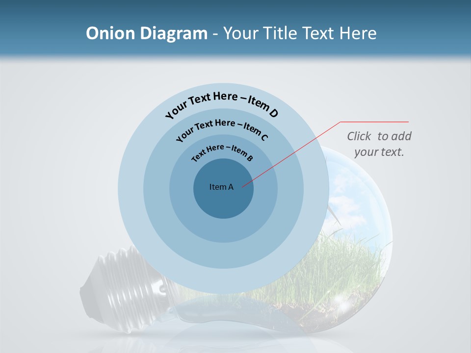A Light Bulb With Grass Inside Of It PowerPoint Template