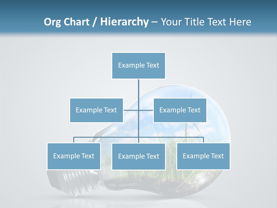 A Light Bulb With Grass Inside Of It PowerPoint Template