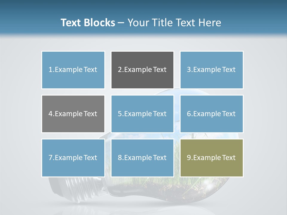 A Light Bulb With Grass Inside Of It PowerPoint Template