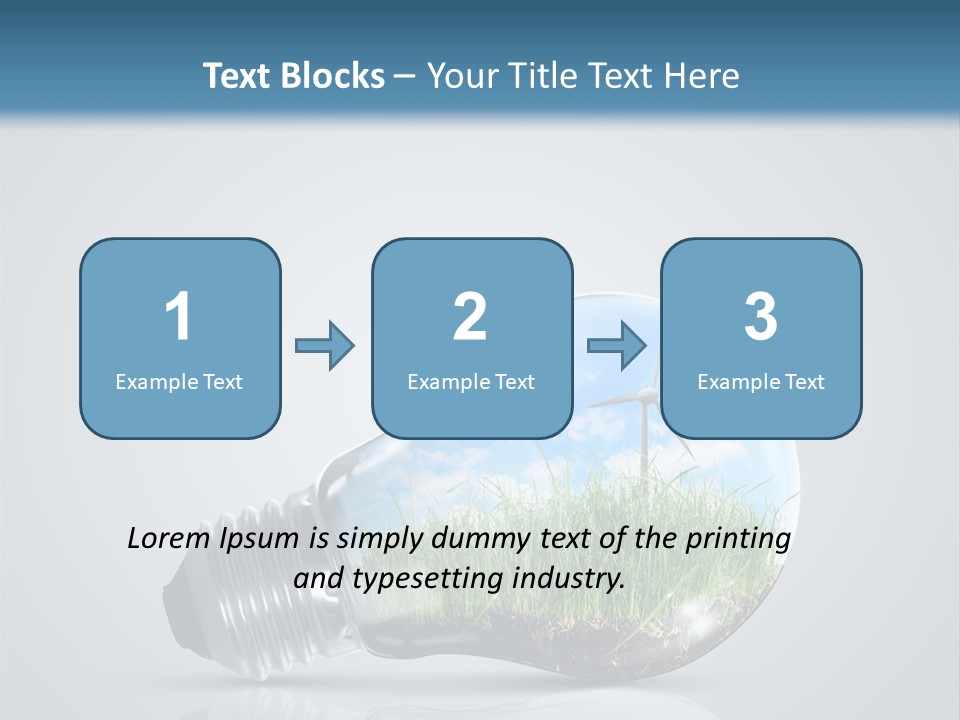 A Light Bulb With Grass Inside Of It PowerPoint Template