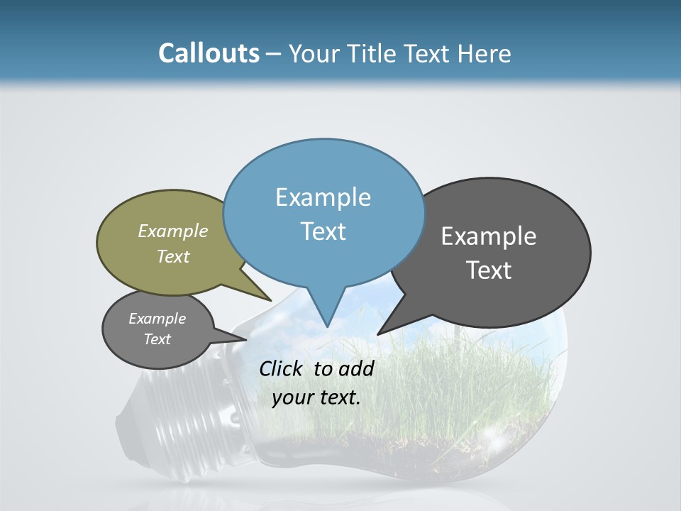 A Light Bulb With Grass Inside Of It PowerPoint Template