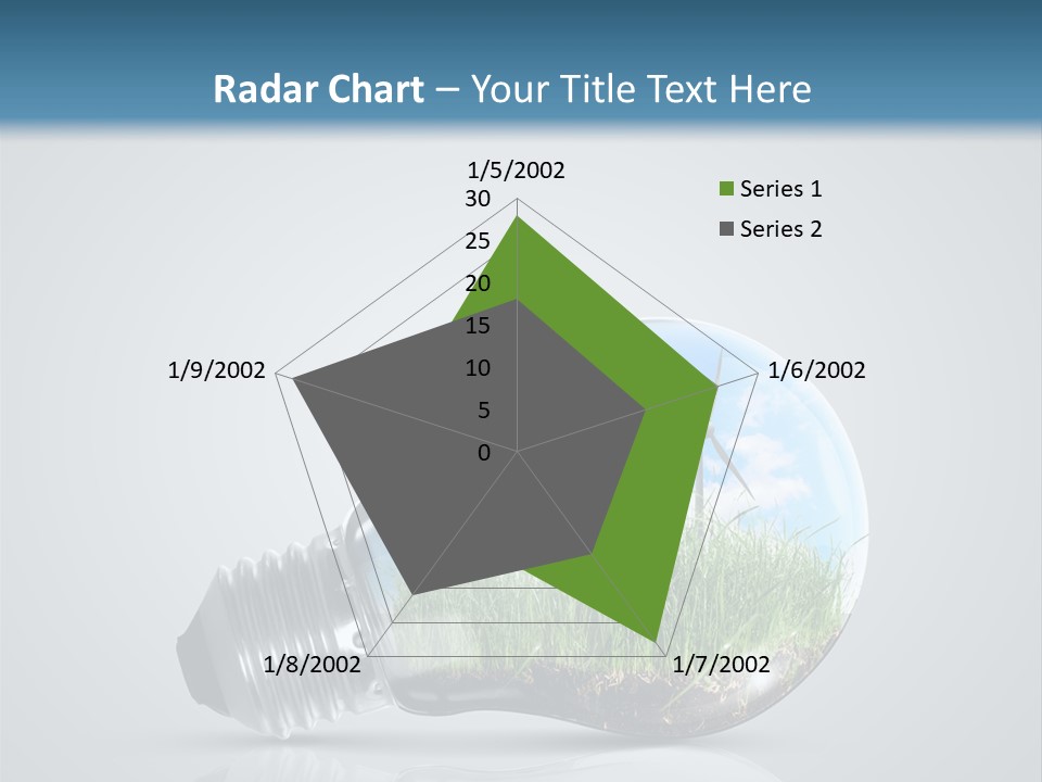 A Light Bulb With Grass Inside Of It PowerPoint Template