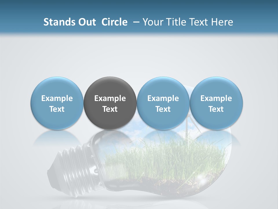 A Light Bulb With Grass Inside Of It PowerPoint Template