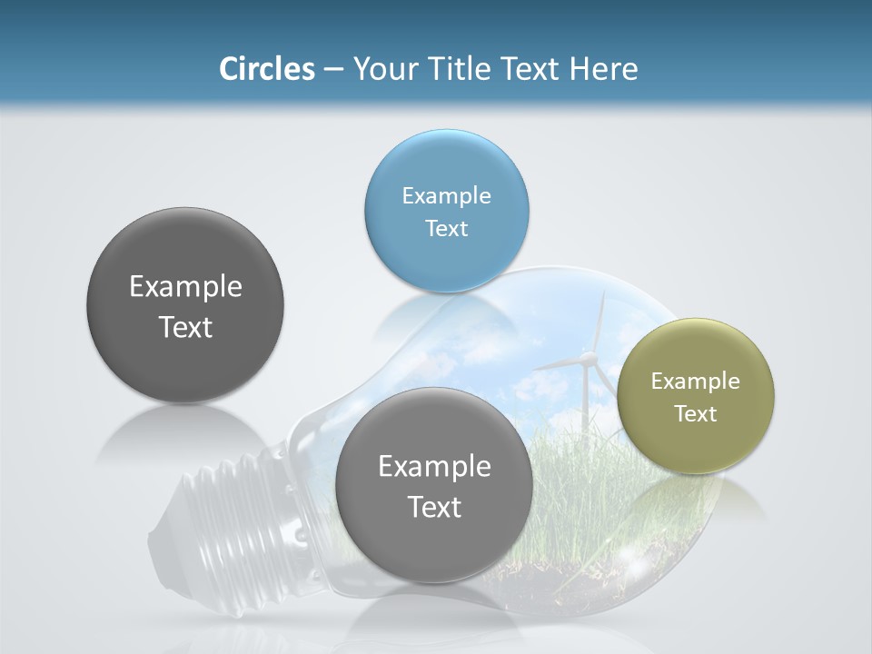 A Light Bulb With Grass Inside Of It PowerPoint Template