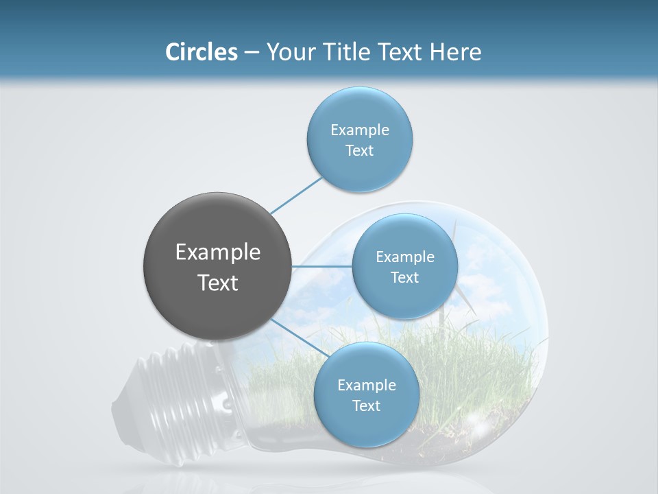 A Light Bulb With Grass Inside Of It PowerPoint Template