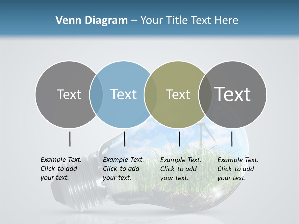 A Light Bulb With Grass Inside Of It PowerPoint Template