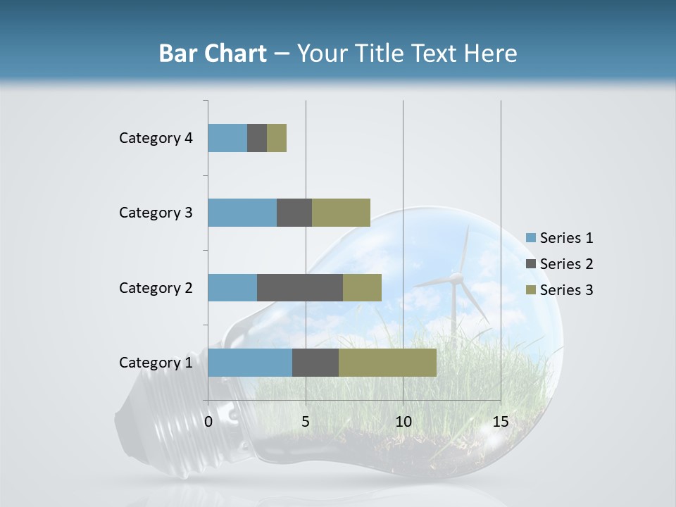 A Light Bulb With Grass Inside Of It PowerPoint Template