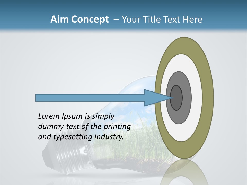 A Light Bulb With Grass Inside Of It PowerPoint Template